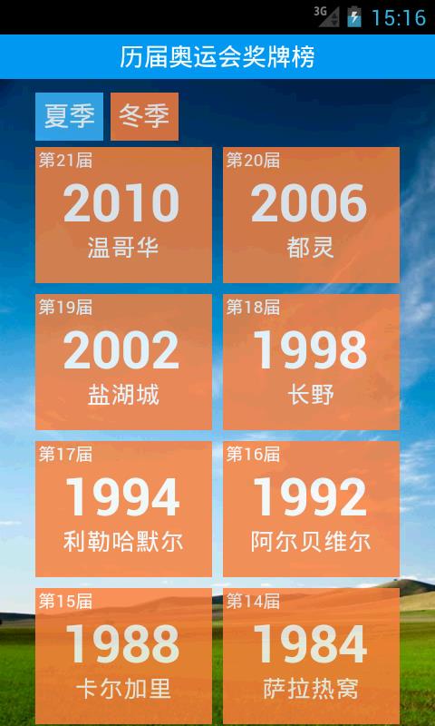 历届奥运会奖牌榜下载截图