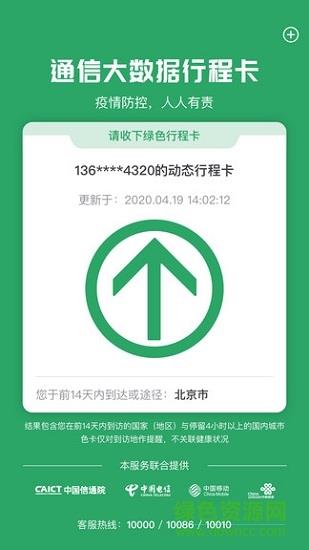 通信大数据行程卡截图
