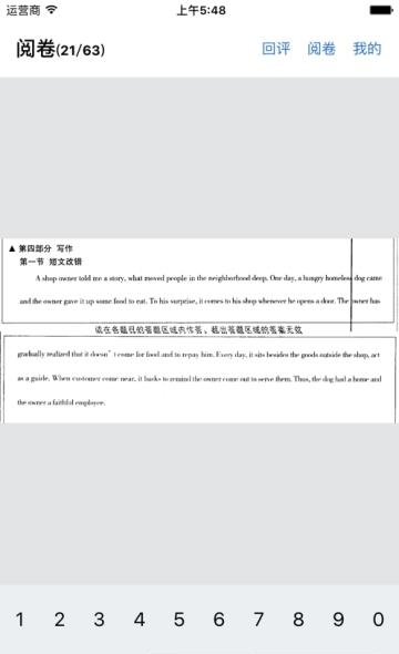 点题阅卷截图