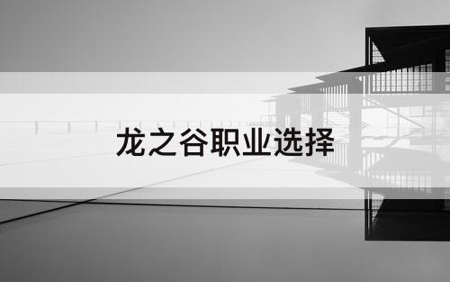 龙之谷职业选择