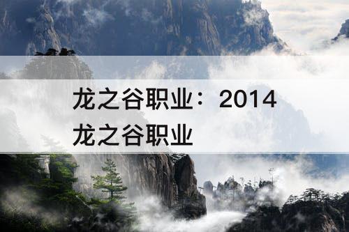 龙之谷职业：2014龙之谷职业