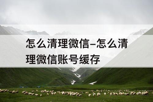 怎么清理微信-怎么清理微信账号缓存