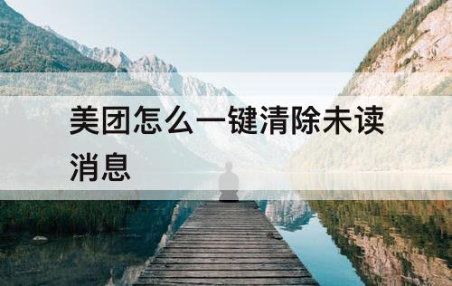 美团怎么一键清除未读消息