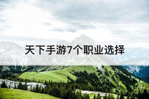天下手游7个职业选择