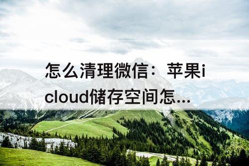 怎么清理微信：苹果icloud储存空间怎么清理微信