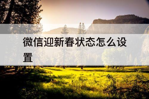 微信迎新春状态怎么设置