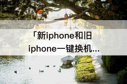 「新iphone和旧iphone一键换机」(新iphone和旧iphone一键换机微信备份很慢)