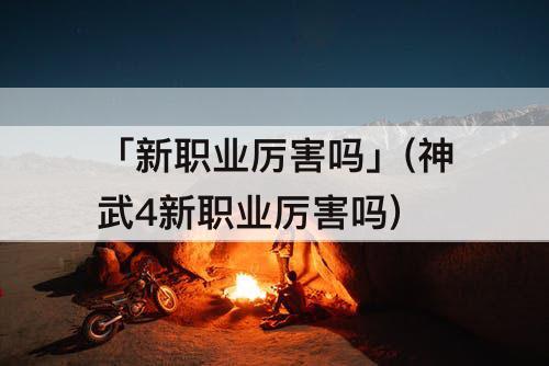 「新职业厉害吗」(神武4新职业厉害吗)