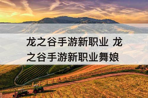 龙之谷手游新职业 龙之谷手游新职业舞娘