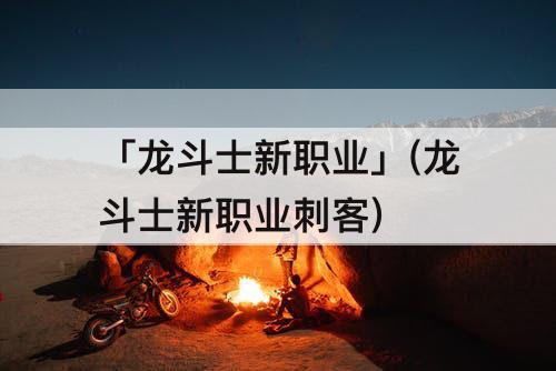 「龙斗士新职业」(龙斗士新职业刺客)