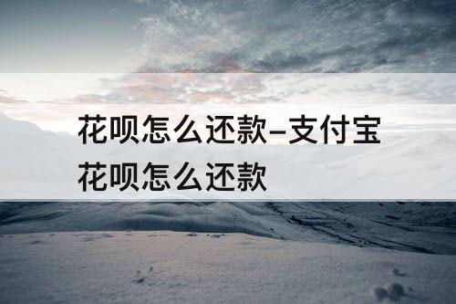 花呗怎么还款-支付宝花呗怎么还款