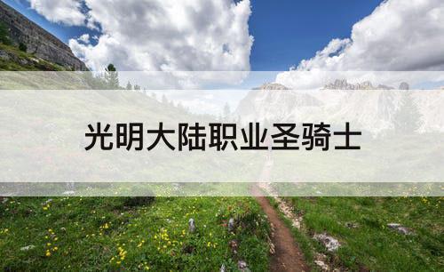 光明大陆职业圣骑士