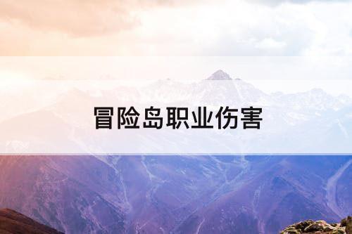 冒险岛职业伤害