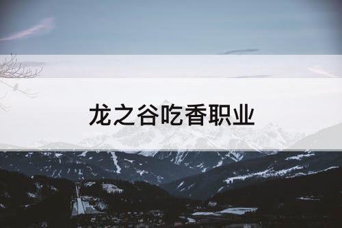 龙之谷吃香职业