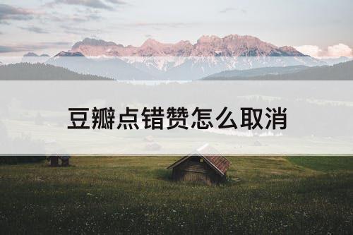 豆瓣点错赞怎么取消