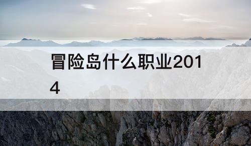 冒险岛什么职业2014