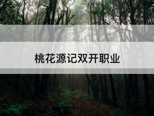 桃花源记双开职业