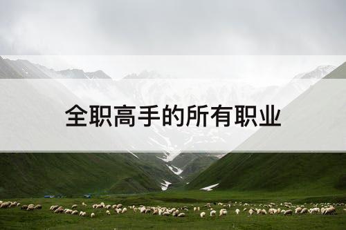 全职高手的所有职业