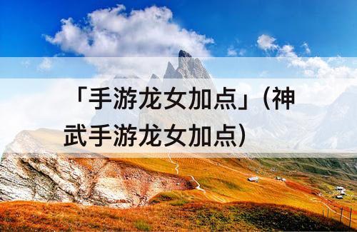 「手游龙女加点」(神武手游龙女加点)