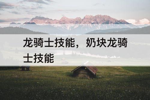 龙骑士技能，奶块龙骑士技能