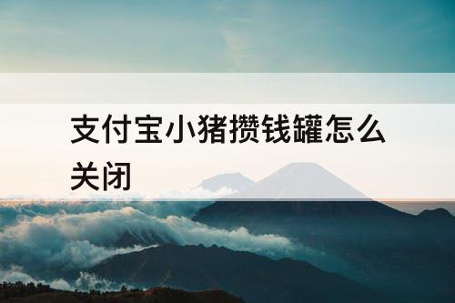 支付宝小猪攒钱罐怎么关闭