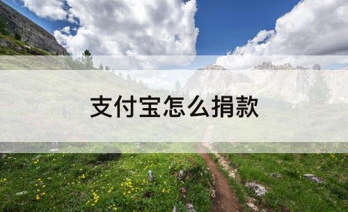 支付宝怎么捐款