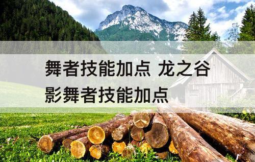 舞者技能加点 龙之谷影舞者技能加点