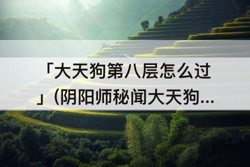 「大天狗第八层怎么过」(阴阳师秘闻大天狗第八层怎么过)