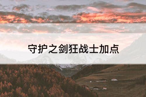 守护之剑狂战士加点