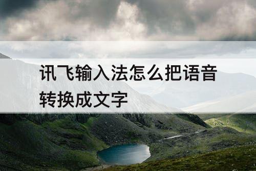讯飞输入法怎么把语音转换成文字