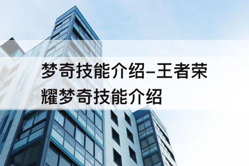 梦奇技能介绍-王者荣耀梦奇技能介绍