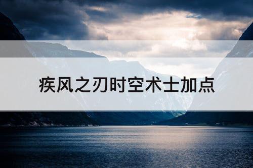 疾风之刃时空术士加点