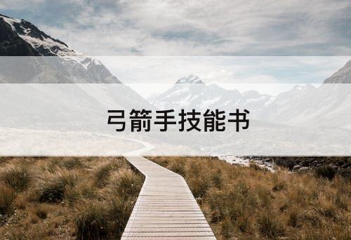 弓箭手技能书