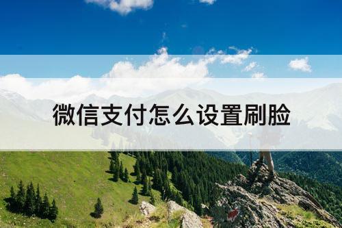 微信支付怎么设置刷脸