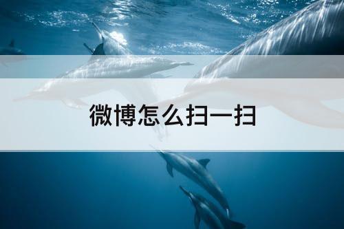 微博怎么扫一扫