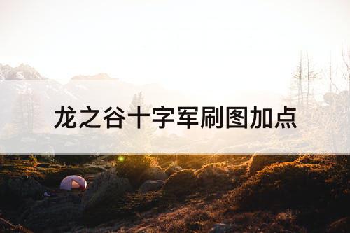 龙之谷十字军刷图加点