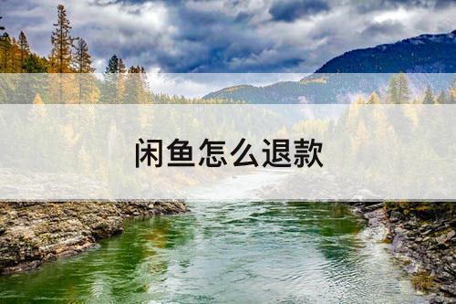 闲鱼怎么退款