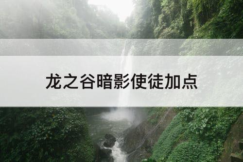 龙之谷暗影使徒加点