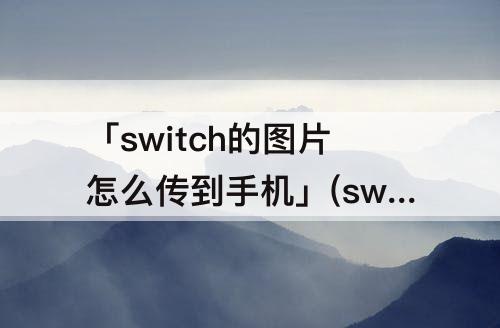 「switch的图片怎么传到手机」(switch的图片怎么传到手机苹果)
