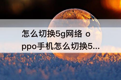 怎么切换5g网络 oppo手机怎么切换5g网络设置