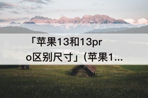 「苹果13和13pro区别尺寸」(苹果13和13pro区别尺寸对比)