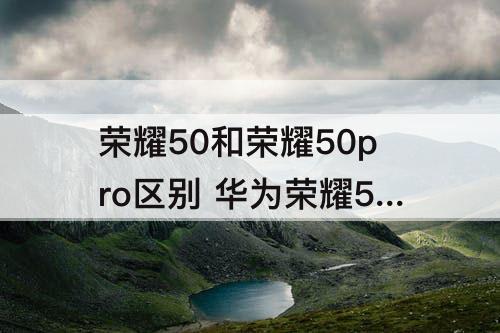荣耀50和荣耀50pro区别 华为荣耀50和荣耀50pro区别图片