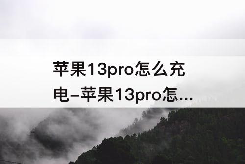 苹果13pro怎么充电-苹果13pro怎么充电发烫