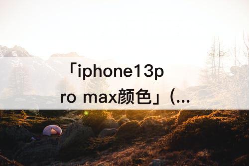 「iphone13pro max颜色」(iPhone13pro Max颜色是什么工艺)