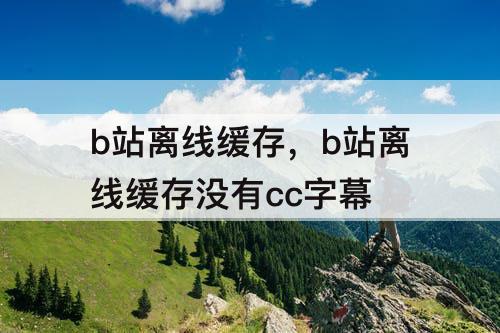 b站离线缓存，b站离线缓存没有cc字幕