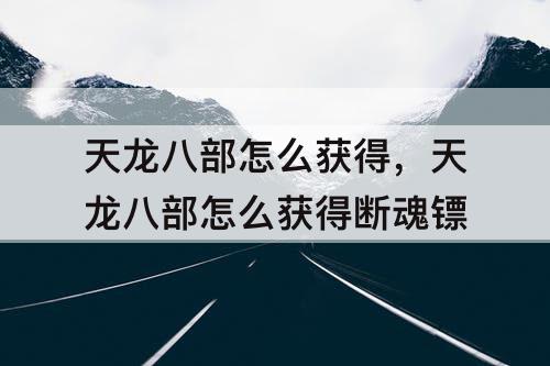 天龙八部怎么获得，天龙八部怎么获得断魂镖
