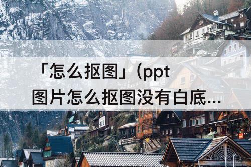 「怎么抠图」(ppt图片怎么抠图没有白底)
