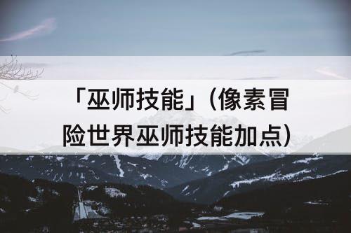 「巫师技能」(像素冒险世界巫师技能加点)