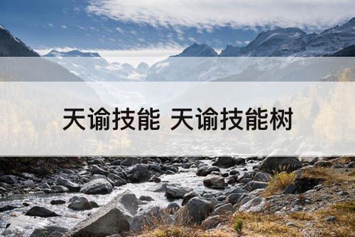 天谕技能 天谕技能树