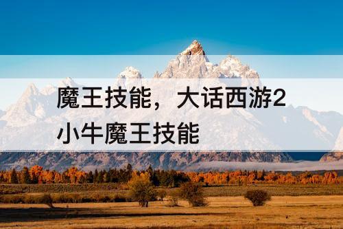 魔王技能，大话西游2小牛魔王技能